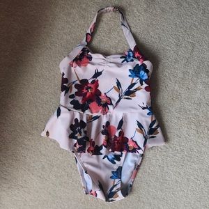 Old Navy 2T Swim Suit Light Pink & Floral